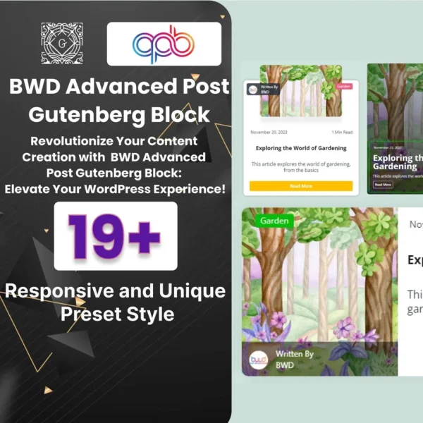 Gutenberg ব্লক পোস্ট ডিজাইন প্লাগইন – Advanced Blog Post Block