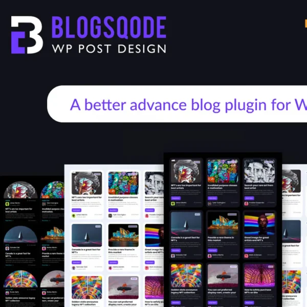 Blogsqode – WordPress এর জন্য স্টাইলিশ ব্লগ ডিজাইন প্লাগইন (মাত্র ৪৯০৳)